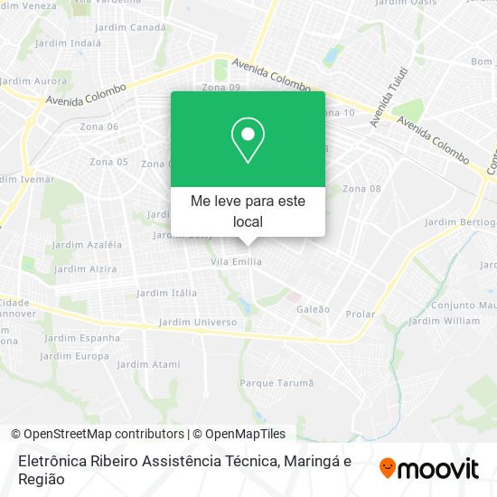 Eletrônica Ribeiro Assistência Técnica mapa