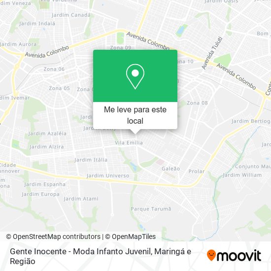 Gente Inocente - Moda Infanto Juvenil mapa