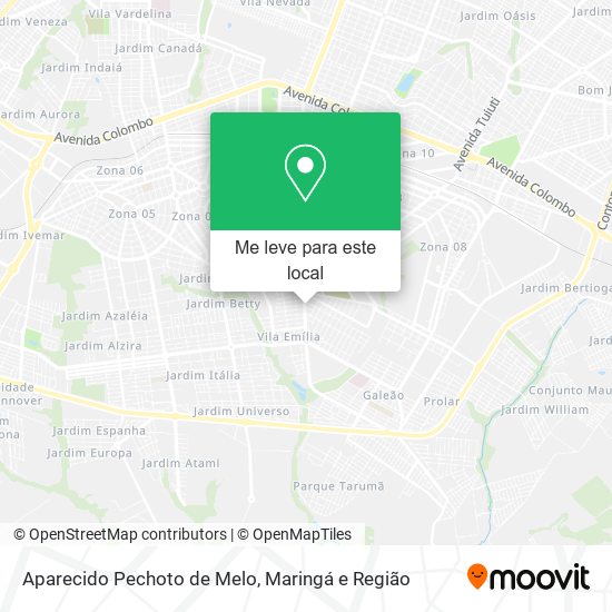 Aparecido Pechoto de Melo mapa