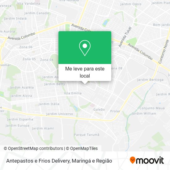 Antepastos e Frios Delivery mapa