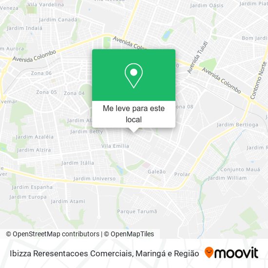 Ibizza Reresentacoes Comerciais mapa