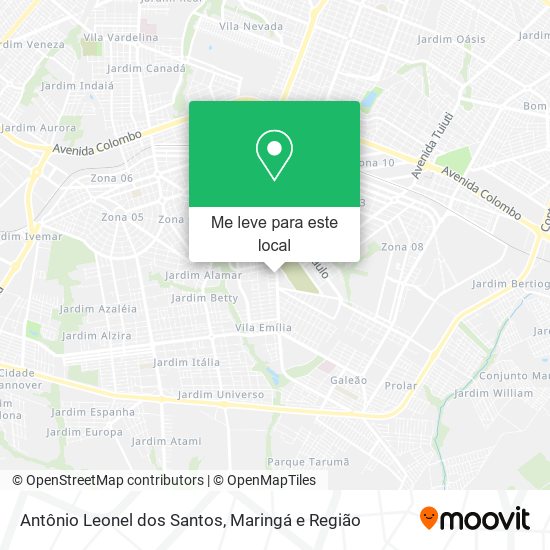 Antônio Leonel dos Santos mapa