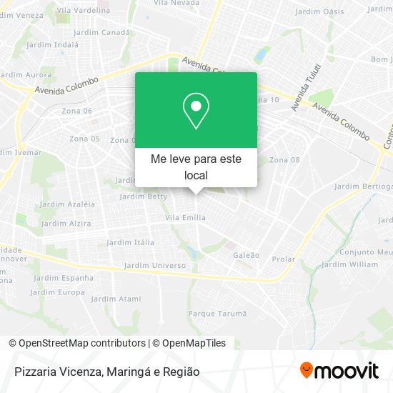 Pizzaria Vicenza mapa