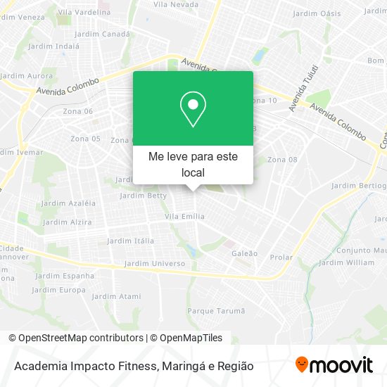 Academia Impacto Fitness mapa