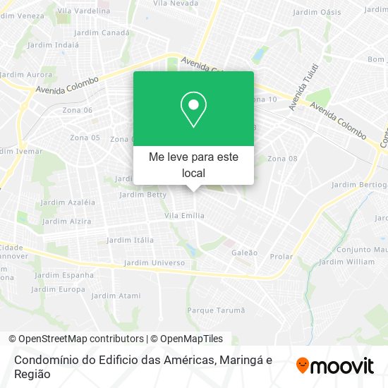 Condomínio do Edificio das Américas mapa