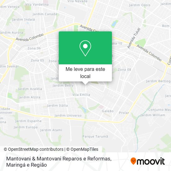 Mantovani & Mantovani Reparos e Reformas mapa