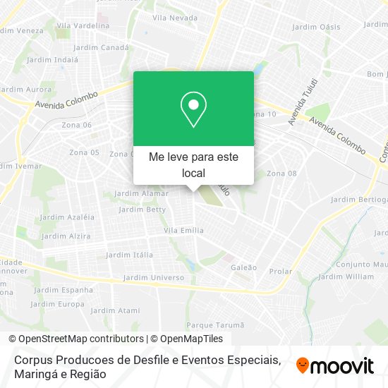 Corpus Producoes de Desfile e Eventos Especiais mapa