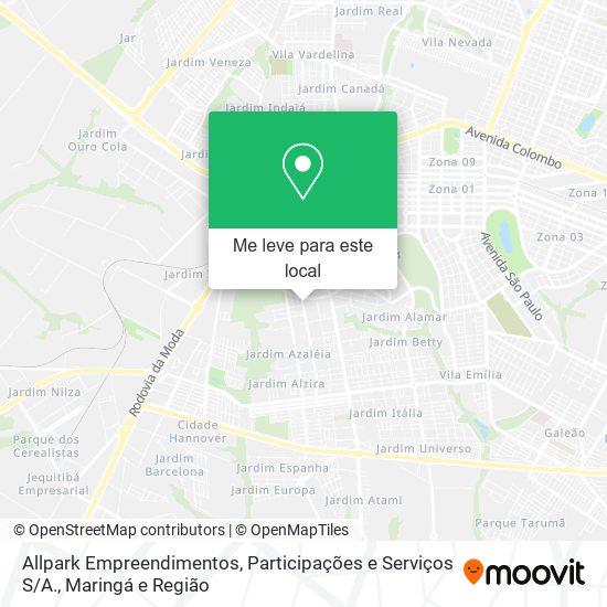 Allpark Empreendimentos, Participações e Serviços S / A. mapa