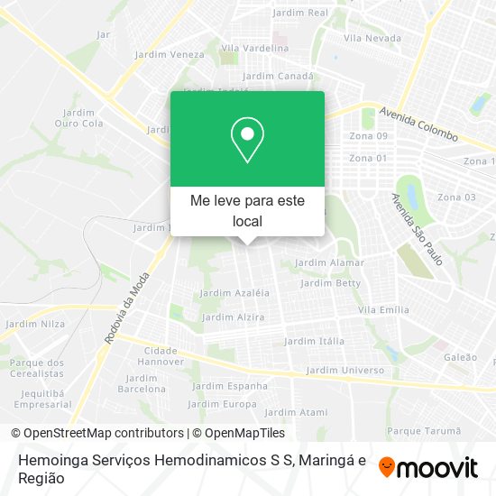 Hemoinga Serviços Hemodinamicos S S mapa