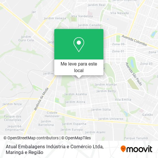 Atual Embalagens Indústria e Comércio Ltda mapa