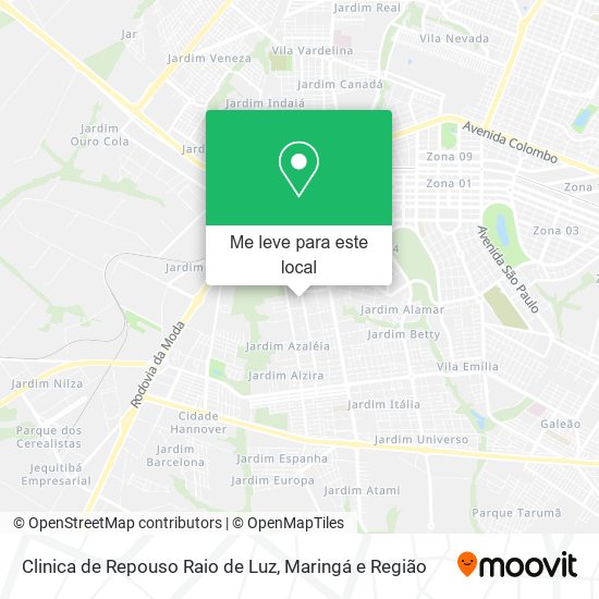 Clinica de Repouso Raio de Luz mapa