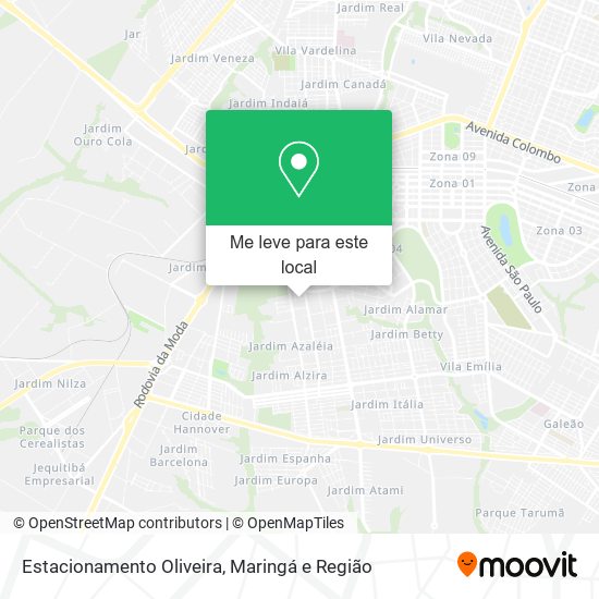 Estacionamento Oliveira mapa