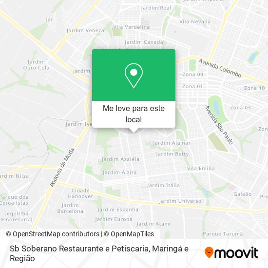 Sb Soberano Restaurante e Petiscaria mapa