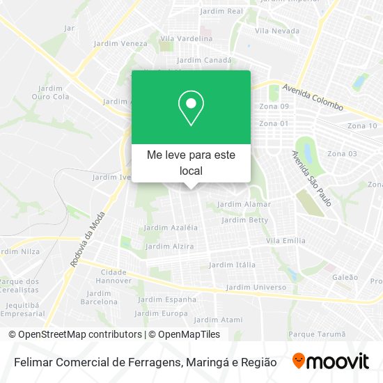 Felimar Comercial de Ferragens mapa