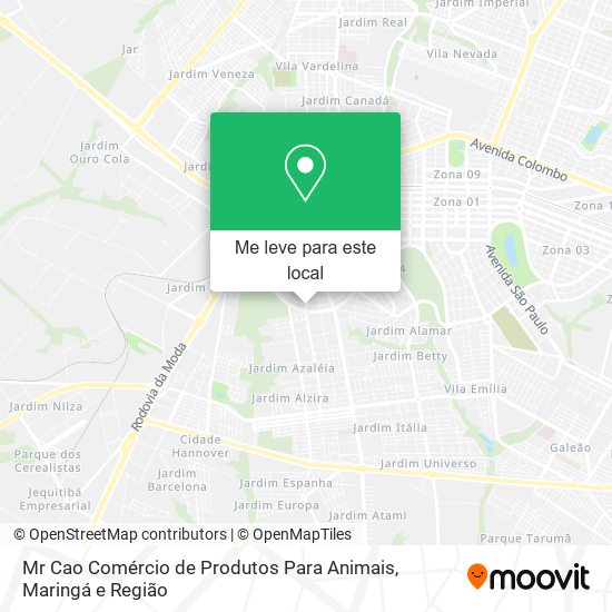 Mr Cao Comércio de Produtos Para Animais mapa