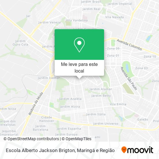 Escola Alberto Jackson Brigton mapa