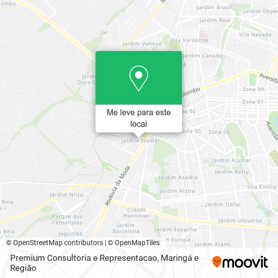 Premium Consultoria e Representacao mapa