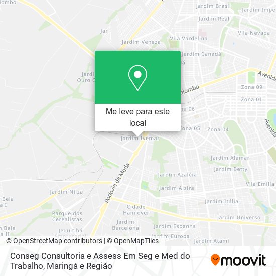 Conseg Consultoria e Assess Em Seg e Med do Trabalho mapa