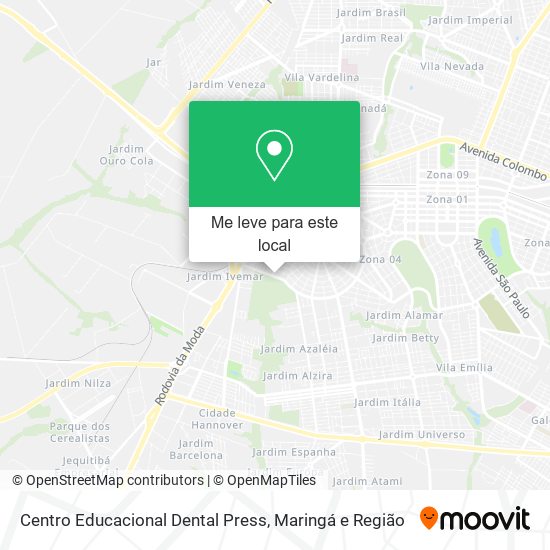 Centro Educacional Dental Press mapa