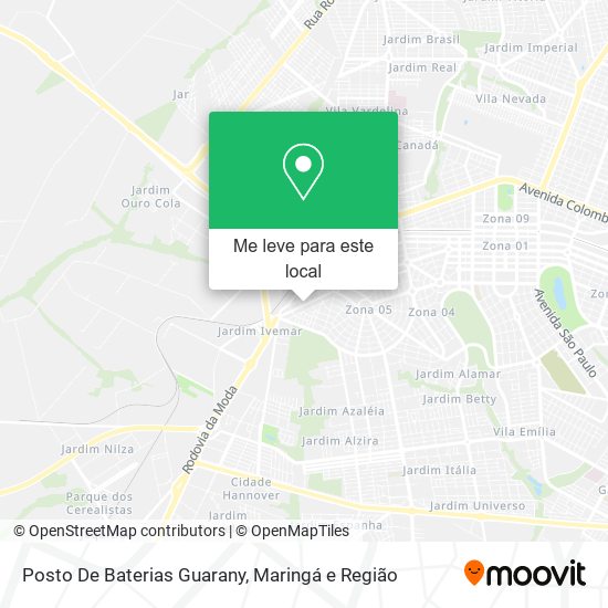 Posto De Baterias Guarany mapa