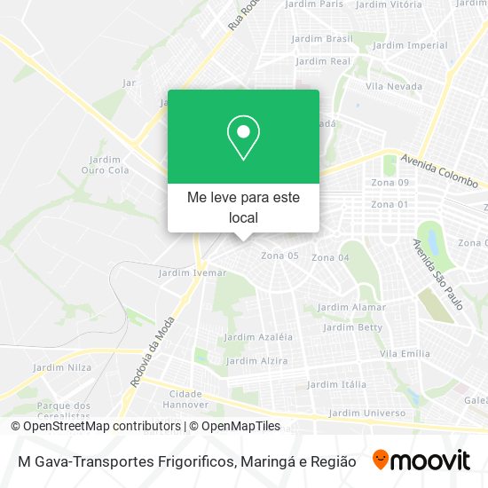 M Gava-Transportes Frigorificos mapa