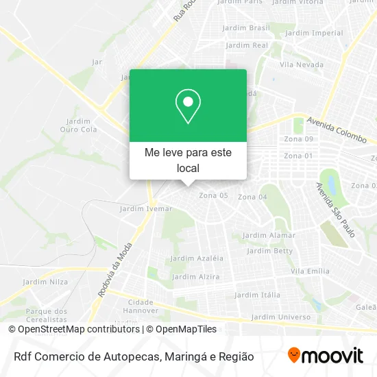 Rdf Comercio de Autopecas mapa