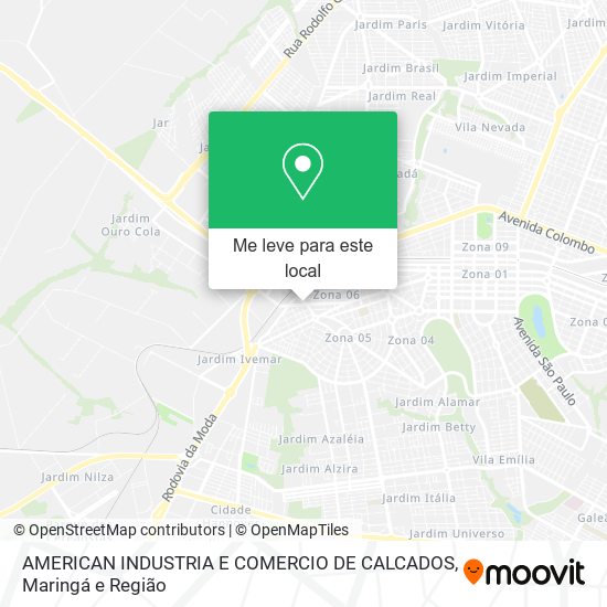 AMERICAN INDUSTRIA E COMERCIO DE CALCADOS mapa