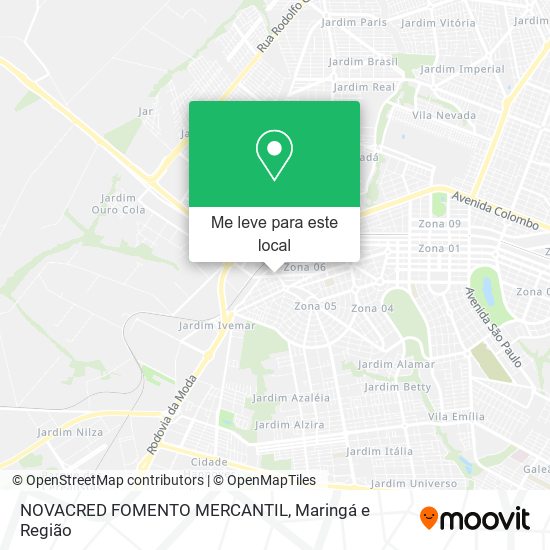 NOVACRED FOMENTO MERCANTIL mapa