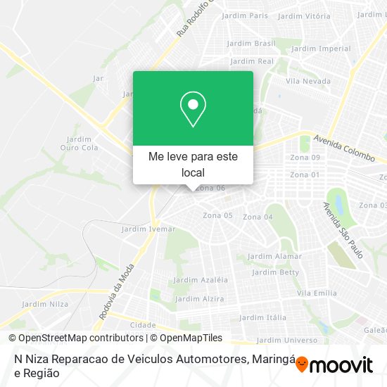 N Niza Reparacao de Veiculos Automotores mapa