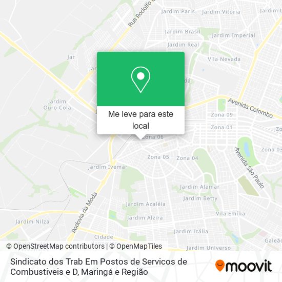 Sindicato dos Trab Em Postos de Servicos de Combustiveis e D mapa