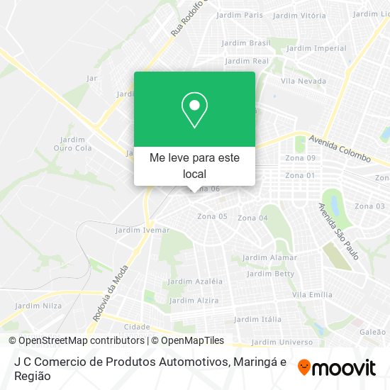 J C Comercio de Produtos Automotivos mapa