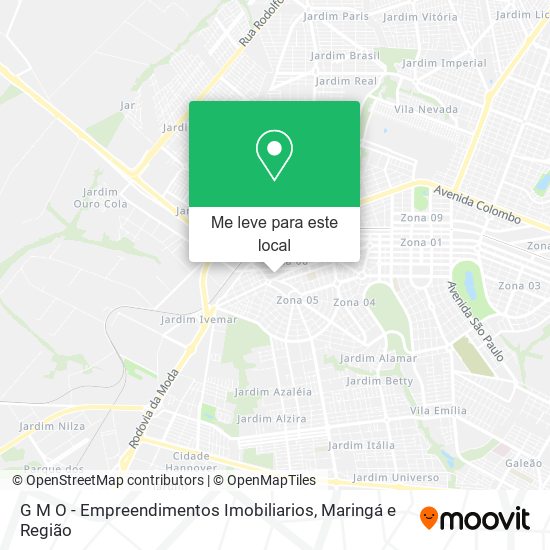 G M O - Empreendimentos Imobiliarios mapa