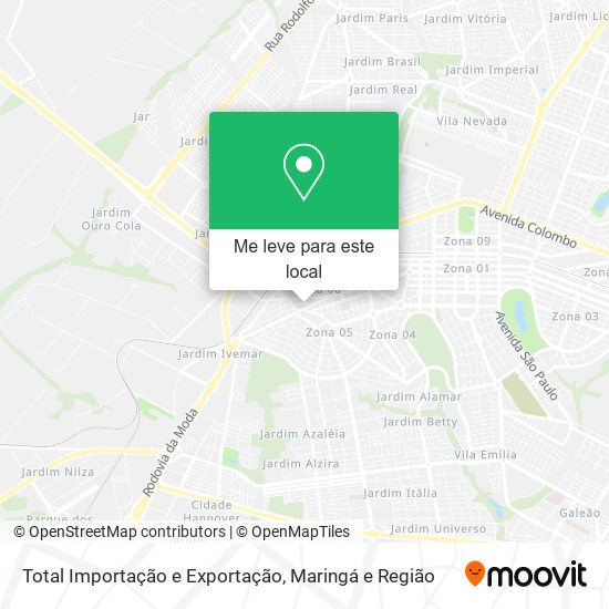 Total Importação e Exportação mapa