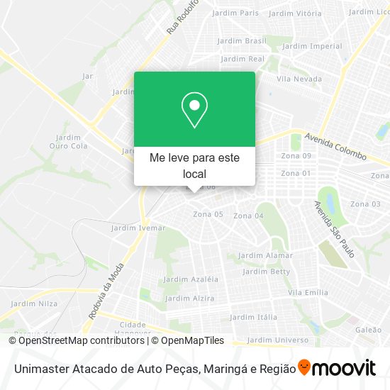 Unimaster Atacado de Auto Peças mapa