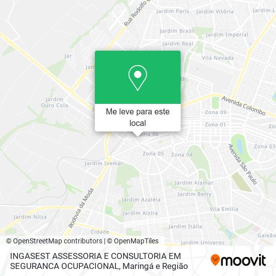 INGASEST ASSESSORIA E CONSULTORIA EM SEGURANCA OCUPACIONAL mapa