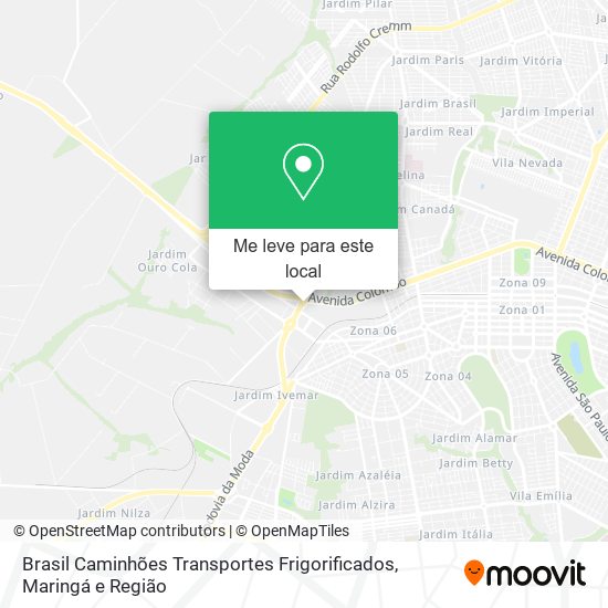 Brasil Caminhões Transportes Frigorificados mapa