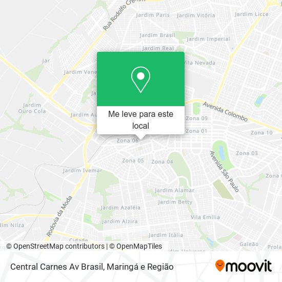 Central Carnes Av Brasil mapa