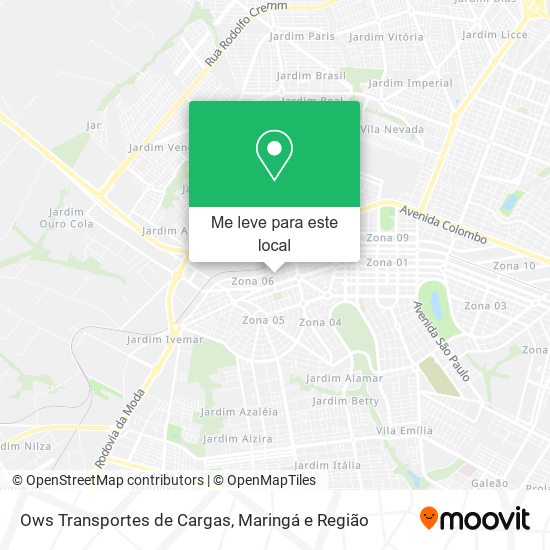 Ows Transportes de Cargas mapa