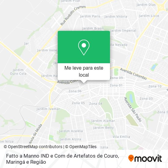 Fatto a Manno IND e Com de Artefatos de Couro mapa