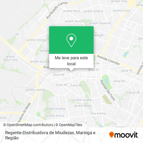 Regente-Distribuidora de Miudezas mapa