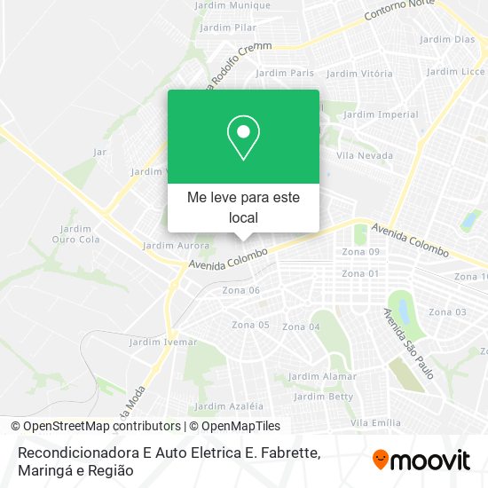 Recondicionadora E Auto Eletrica E. Fabrette mapa