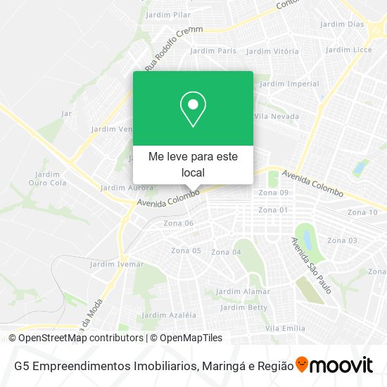 G5 Empreendimentos Imobiliarios mapa