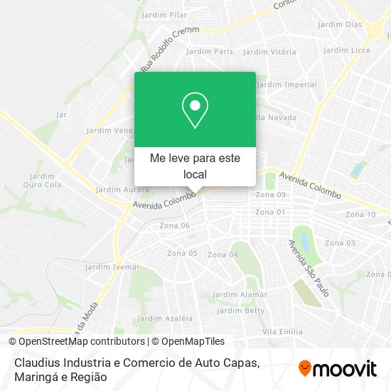 Claudius Industria e Comercio de Auto Capas mapa