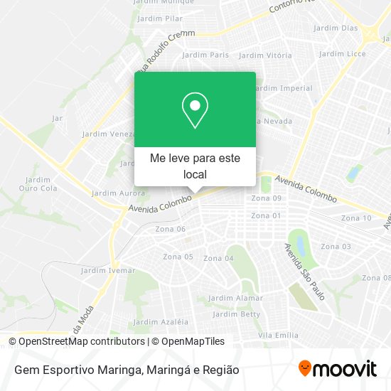 Gem Esportivo Maringa mapa