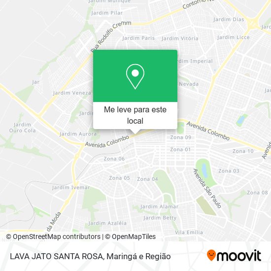 LAVA JATO SANTA ROSA mapa