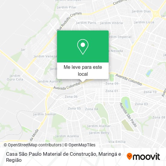 Casa São Paulo Material de Construção mapa