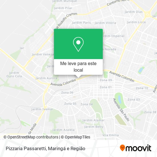 Pizzaria Passaretti mapa