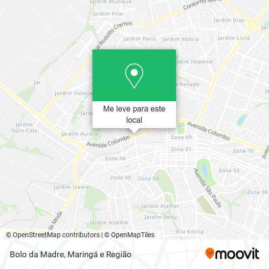 Bolo da Madre mapa