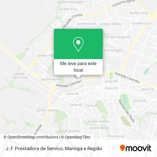 J. F. Prestadora de Servico mapa