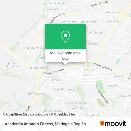 Academia Impacto Fitness mapa